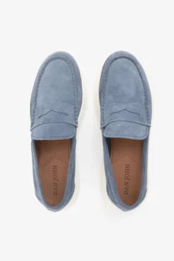 Mocassino scamosciato denim