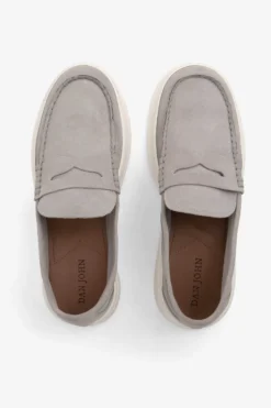 Mocassino scamosciato grigio chiaro
