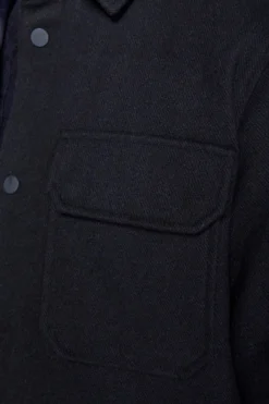 Overshirt trapuntata blu