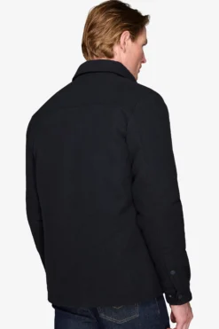 Overshirt trapuntata blu