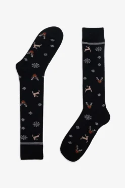 2-pack calza lunga fantasia blu