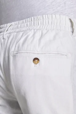 Pantalaccio misto lino bianco