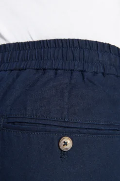 Pantalaccio misto lino blu