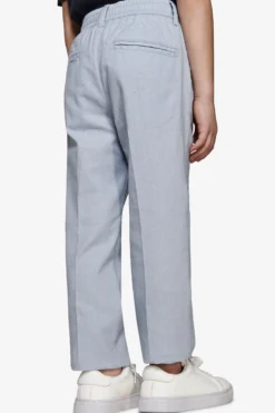 Pantalaccio misto lino celeste Kids