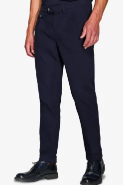 Pantaloni cavalry con taschino blu