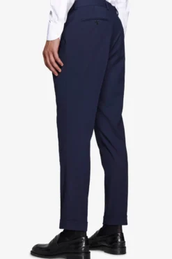 Pantaloni classici con pinces blu