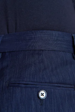 Pantaloni effetto denim blu scuro
