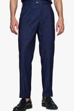 Pantaloni effetto denim blu scuro