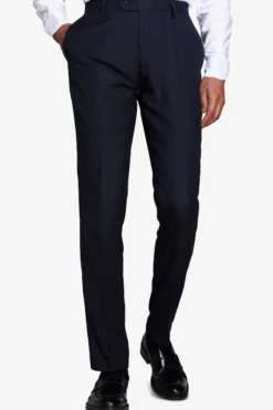 Pantaloni gessati blu