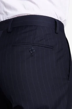 Pantaloni gessati blu