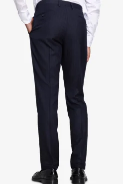 Pantaloni gessati blu