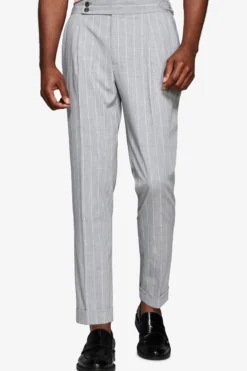 Pantaloni gessati grigi