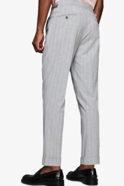 Pantaloni gessati grigi