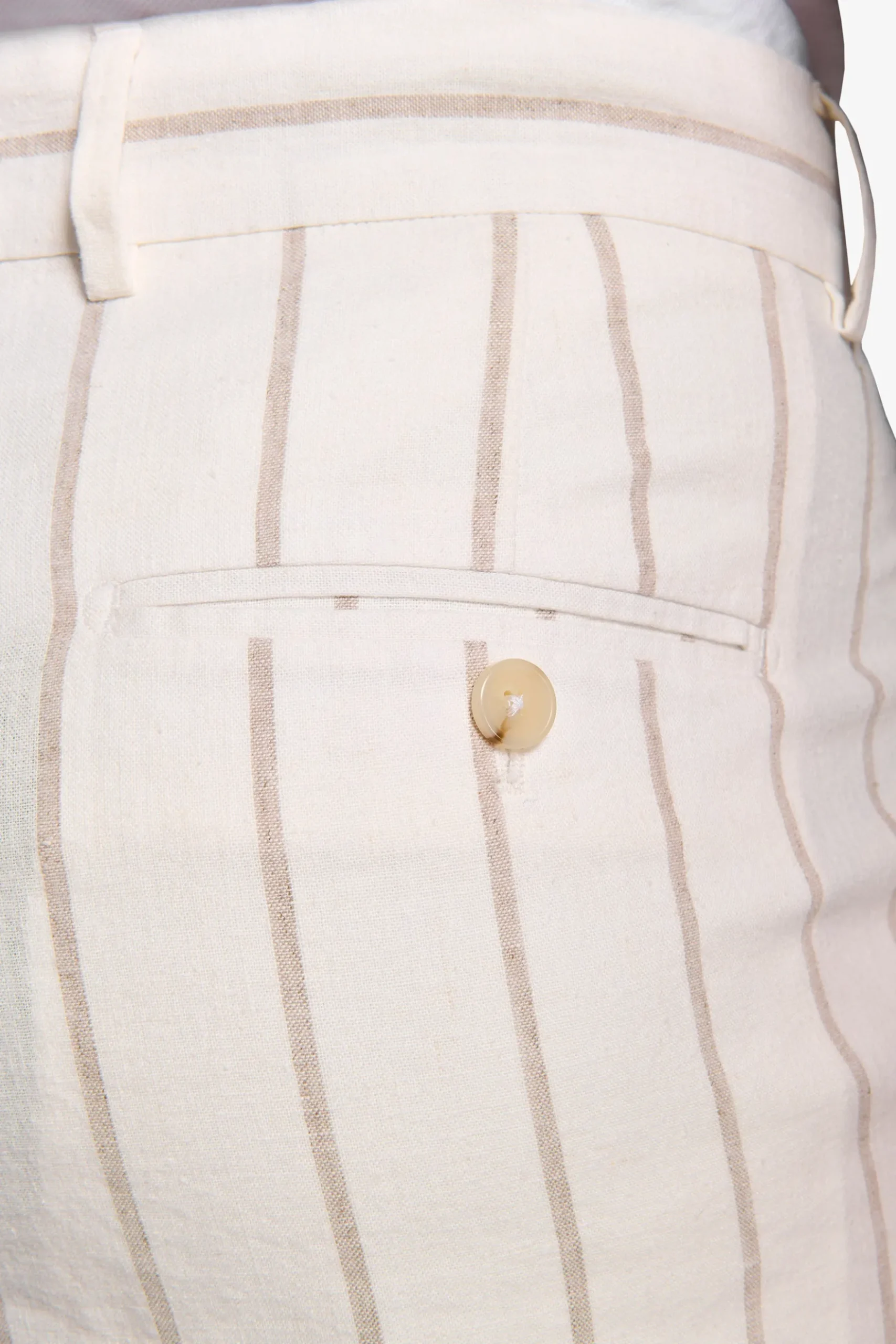 Pantaloni gessati panna "Capri"
