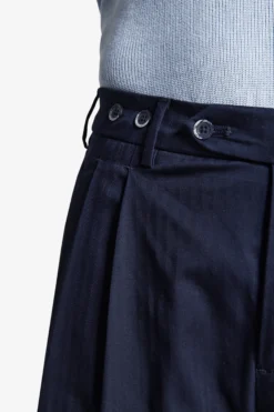 Pantaloni Herringbone blu
