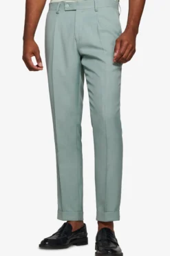 Pantaloni in grisaglia menta