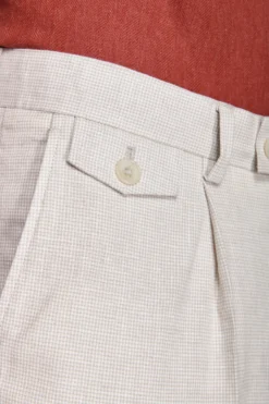 Pantaloni misto lino grigio chiaro