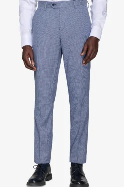 Pantaloni Pied de Poule misto lana avion
