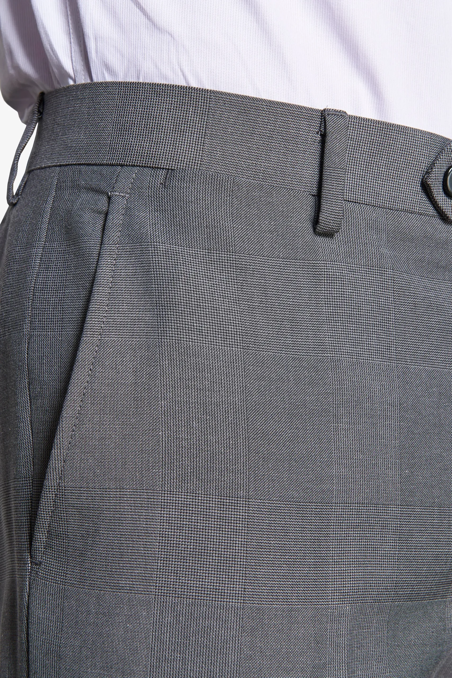 Pantaloni principe di galles grigi