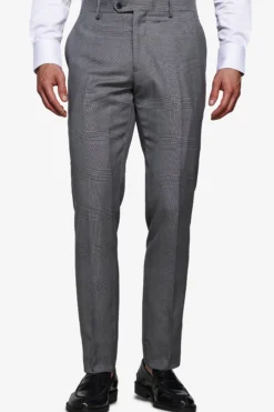Pantaloni principe di galles grigi