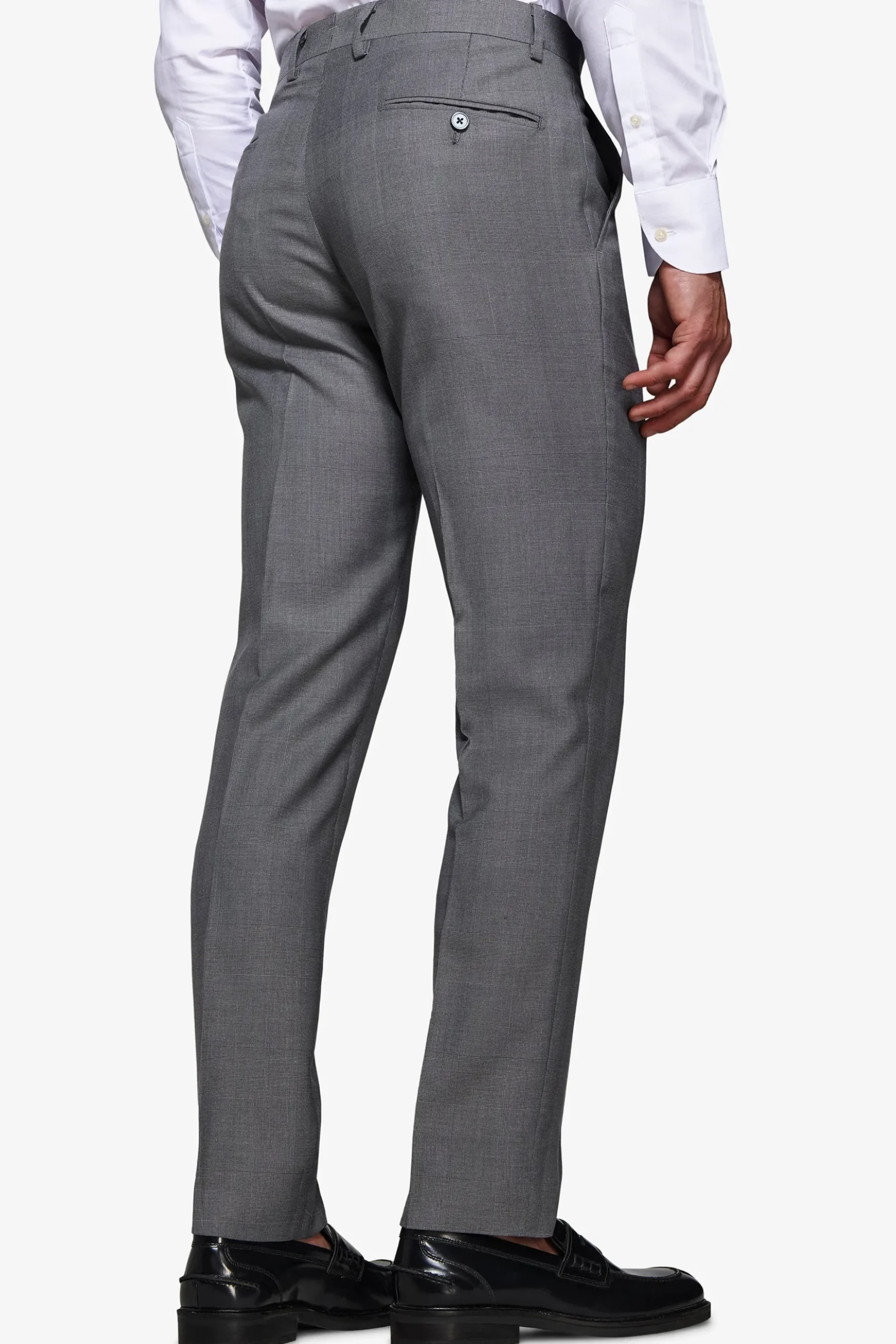Pantaloni principe di galles grigi