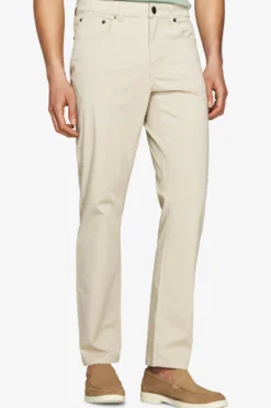 Pantaloni 5 tasche gabardina sabbia