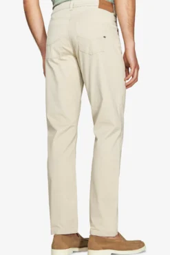 Pantaloni 5 tasche gabardina sabbia