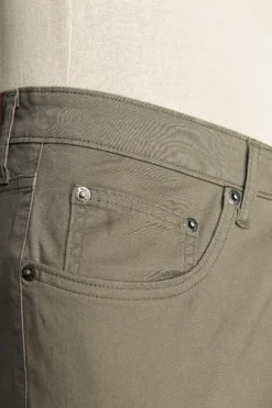 Pantaloni 5 tasche gabardina verdi