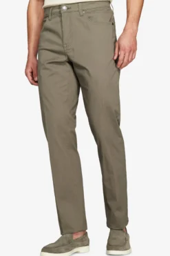 Pantaloni 5 tasche gabardina verdi