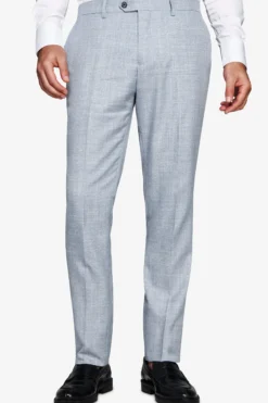 Pantaloni tela fiammata celeste