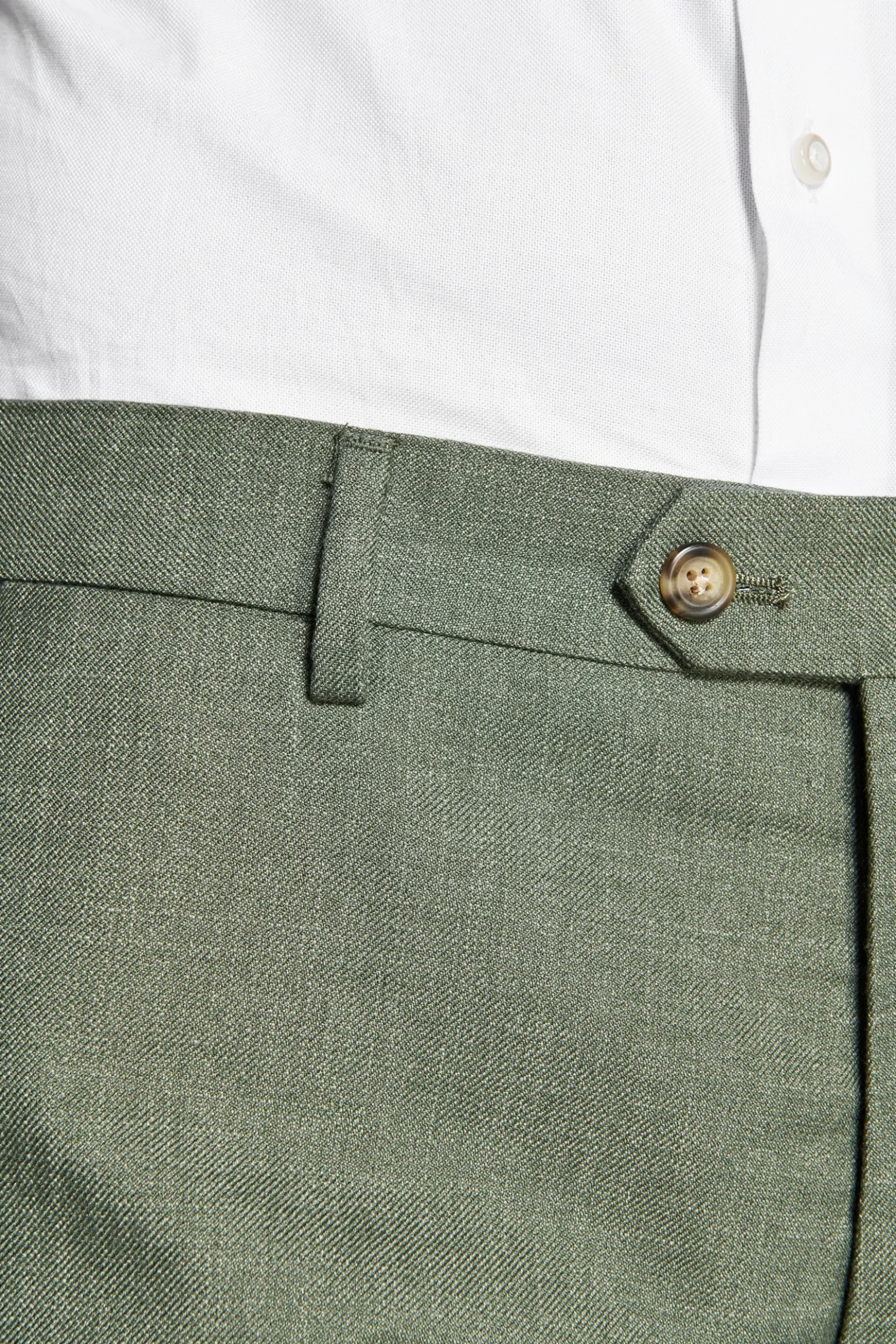 Pantaloni tela fiammata verde