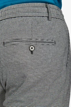 Pantaloni worker pied de poule grigio