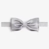 Papillon satin grigio