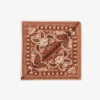 Pochette disegno cashmere arancio
