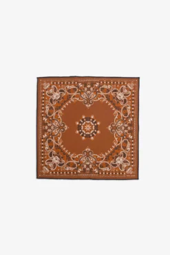 Pochette disegno cashmere arancio