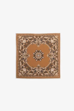 Pochette disegno cashmere ocra
