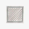 Pochette disegno geometrico fiore panna