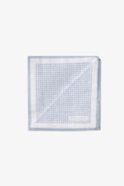 Pochette micro check celeste