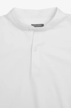 Polo coreana in piquet bianca