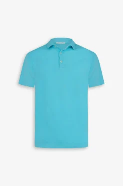 Polo in jersey turchese