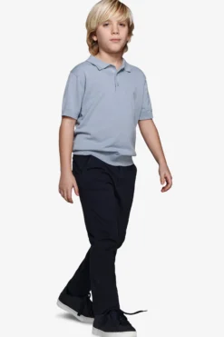 Polo in maglia celeste Kids