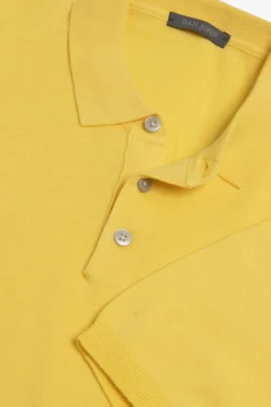Polo in maglia gialla
