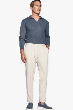 Polo in maglia Herringbone avion