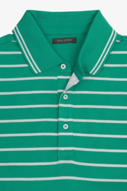 Polo rigata jersey smeraldo
