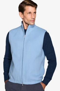 Smanicato full zip celeste