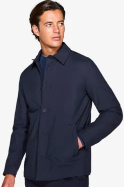 Trench corto blu