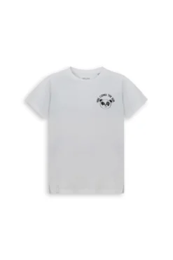 T-shirt basic bianca con stampa Kids