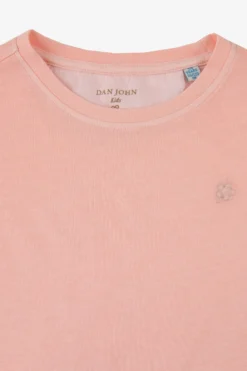 T-shirt basic con ricamo rosa Kids