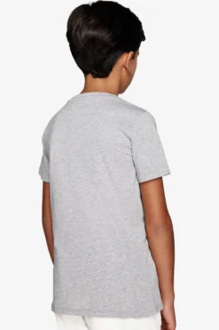 T-shirt basic con taschino grigio chiaro Kids