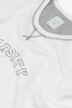 T-shirt con logo panna DNJ